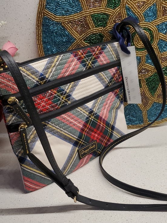 Dooney & Bourke Handbags - Dooney & Bourke Plaid Crossbody in Red, Black, White, Blue & Green Crossbody Bag